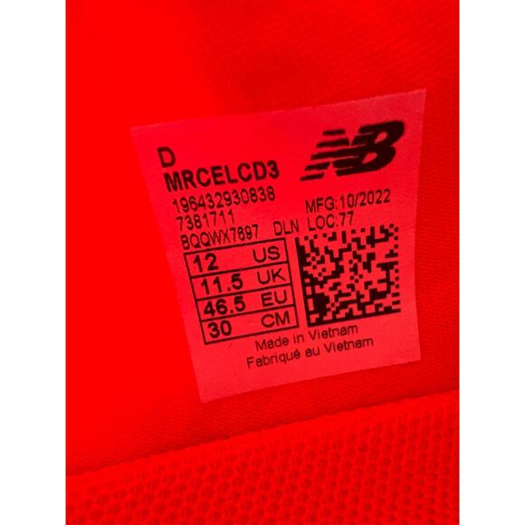 New Balance FuelCell SuperComp Elite v3 Men’s Size 12 MRCELCD3 New main image 5